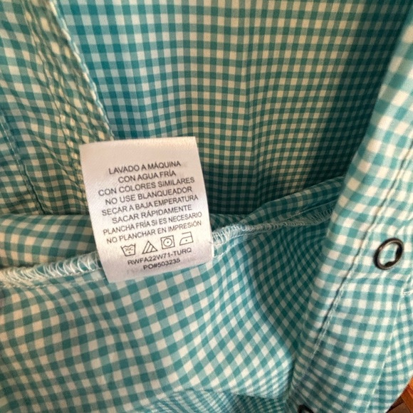 Women's Blue Button Down Shirt - Picture 5 of 6